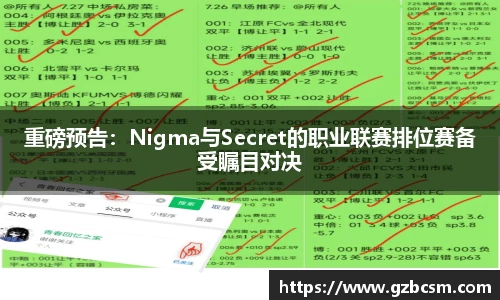 重磅预告：Nigma与Secret的职业联赛排位赛备受瞩目对决